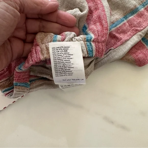 NWT Konges Sløjd Venice linen-blend shirt and shorts set in  Stan Stripe Sz 2yr - Picture 9 of 9